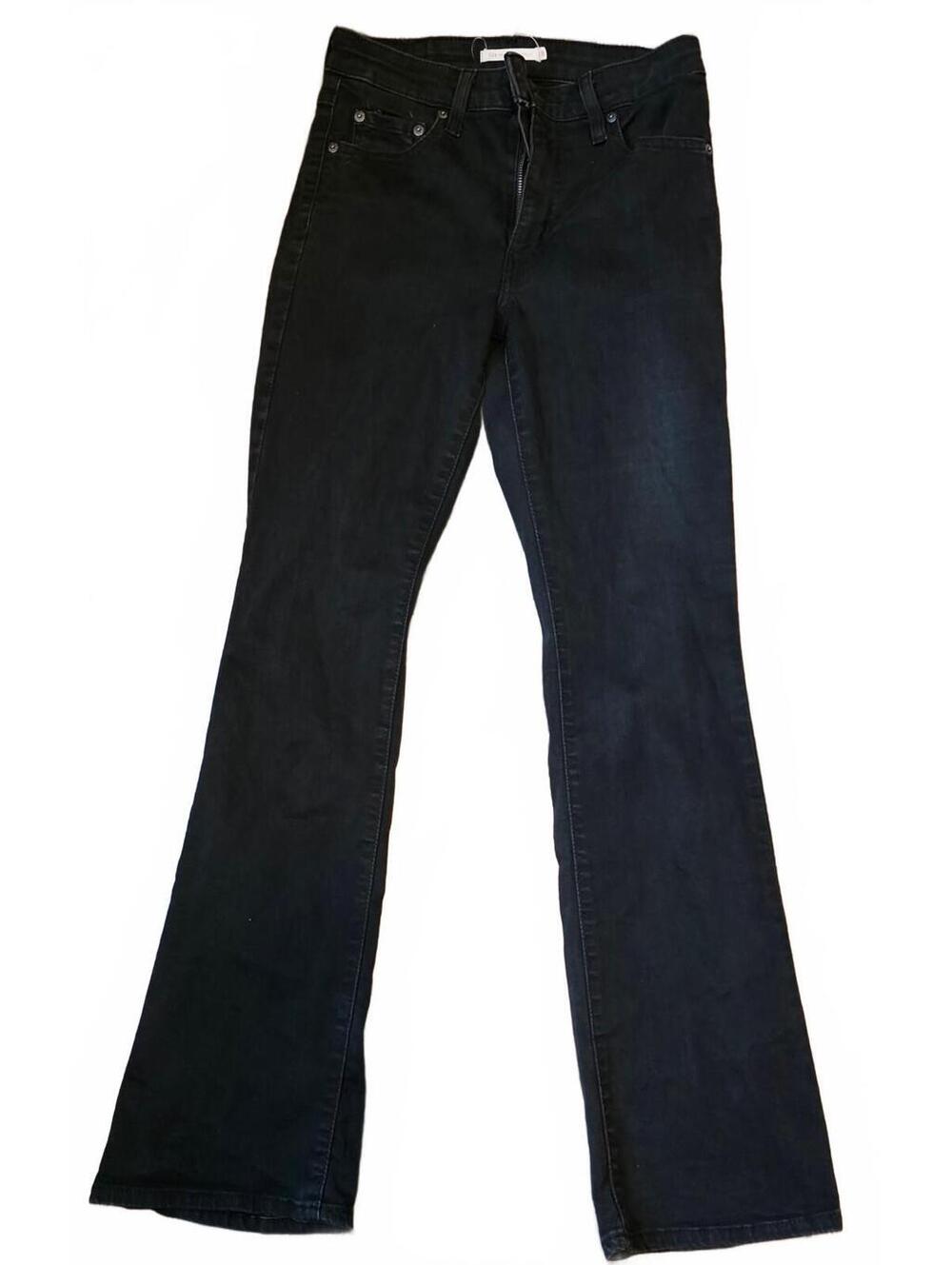 Levi's 725 High Rise Bootcut Black Jeans Size 28 x 32